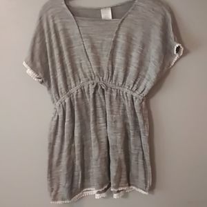 Grey swimsuit cover-up